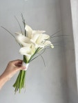촬영용 생화 서브부케 온리 화이트카라 8대 베어글라스부케 : Todays Flower