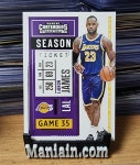 르브론 제임스 2020-21 Panini Contenders LeBron James Season Ticket NO-81 NBA 카드 : 마니아 인더스트리