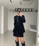 클래식 프린세스 라인 울 자켓 (블랙) : 한수와