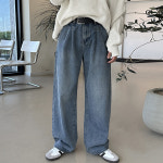 남자 와이드 청바지 밴딩 데님 팬츠 빅사이즈 세미 벌룬 통 테이퍼드 스판 연청 진청 흑청 : 디자인서플라이