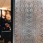 빈티지 유리시트지 창문시트지 플라워 엔틱 패턴 인테리어 필름 필름지 불투명 스티커 구리 동전 (빈티지) 40x100cm : 지브로쓰