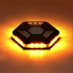 노란색 자동차 마그네틱 안전 360 교통 LED 도 플래시 경고등 흰색 충전식 회전 신호 : 핑코알라