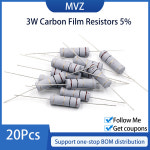 10Pcs 3W 탄소 필름 저항기 5% 1R 1.5R 2.2R 2.7R 3.3R 3.9R 4.7R 5.1R 6.2R 6.8R 7.5R 8.2R 10R 12R 15R 18R 20R : 수정공구3