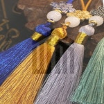 위니쇼핑 노리개장식 파랑색 자수 노리개 천연 옥 기획전 나비 : 위니쇼핑