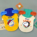 스누피 강아지조끼 뽀글이 체크브라운S 고양이 겨울 실내복 옷 애견 수면조끼 : 마이펫ON