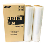 리더스 공업용랩 파렛트 포장 스트레치필름 투명 15mic x 500mm x 350M 4롤 : 원킬원샷