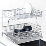 로긴 올 스텐 식기 건조대 2단 세로형 기본 설거지 그릇 정리대 주방 싱크대 컵 선반 : 로긴