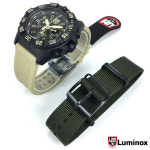 [정품] 루미녹스 XS.3590.NSF.SET 네이비 씰 밀리터리 다이버 파운데이션 크로노그래프 밴드 세트 남성 나토시계 : 미니타임