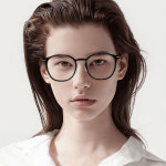 아키하루 6859 초경량 얼굴형에맞는 가벼운 티타늄 뿔테안경 남자 여자 블루라이트차단 안경 : 나네뜨뉴욕