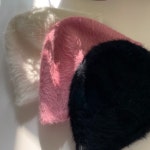 H9661 겨울 앙고라 러블리 버킷햇 벙거지모자 털모자 꾸안꾸 귀여운 비니(3/C) : ROSY CABINET