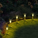 실외, 태양광 조명 실외 방수, 스테인리스 스틸 LED 조경 조명... 태양광 정원 조명, 패스웨이, 파티오, 야드용 태양광 발전소 조명 : 서초직구친구