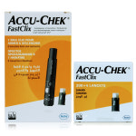 로슈 아큐첵 패스트 클릭스 채혈기+채혈침 204개 드럼란셋 채혈바늘 사혈기 : MS메디칼