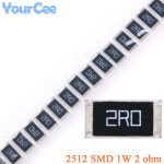 키트 5 100개 2OHM 20개 2512 SMD 저항 저항기 칩 2R 2R0.1W : 터긱스