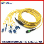 12C MPO Male-12xLCUPC 팬 아웃 광섬유 패치 코드 3.0mm SM G657A1 LSZH 미니 옐로우 라운드 케이블 A/B 극성 15M/20M/25M/30M... 