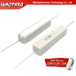100pcs 10W 시멘트 저항기 1 2 5 8 10 15 20 25 100 ohm 1R 2R 5R 8R 10R 15R 20R 25R 100R 침실 저항 : 수정공구3