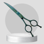 (샘플)마단코리아 커브가위CV-G3750 그린티타늄코팅 7.5인치(25도)  일제 고급철판  무게감을 원하시는분 적합!! : 왈왈쇼핑