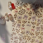 브라운 호피 리본 레오파드 패턴 네일스티커 : 젤네일재료천국