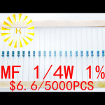 MF 1/4W 1% On Tape 0.1-0.91R 0R 1R-10M 11-22M 금속 필름 저항기 x 5000PCS : 수정공구3