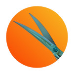 (샘플)마단코리아 커브가위CV-G3750 그린티타늄코팅 7.5인치(25도)  일제 고급철판  무게감을 원하시는분 적합!! : 왈왈쇼핑