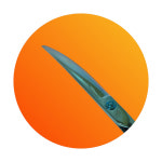 (샘플)마단코리아 커브가위CV-G3750 그린티타늄코팅 7.5인치(25도)  일제 고급철판  무게감을 원하시는분 적합!! : 왈왈쇼핑