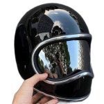 GR Rider 스페이스 쇼티 풀페이스 헬멧 엘더스 내피 헬멧용 NOBUDZ 쉴드 S : 똔똔이