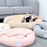아하펫 레드퍼피 코쇼 이블린 이불 포켓 방석 중형 핑크 강아지 고양이 도넛방석 : 데일리독