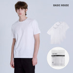 베이직하우스 면 3팩 무지 반팔 티셔츠 긴팔 라운드 교복 : BASIC HOUSE