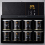 [선물상자 포장] 서천김 부드러운 곱창김 선물세트(캔 곱창김 40g x 8캔) : 완도유진수산