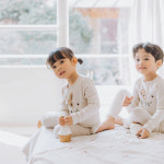 쿵스쿵스 코튼캔디실내복 아기 유아 실내복 돌아기 내의 배앓이방지 잠옷 곰 토끼 : 쿵스쿵스