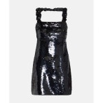 가니 Sequinned 드레스 블랙 휴양지 롱원피스 여성원피스 오피스 F9063 : 로랑 스토어