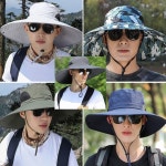 사파리 햇빛 농부 그늘막 정글 밀짚 밭일 농장 썬캡 모자 : 그노상회