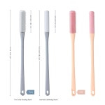 눌리팝 롱핸들 발가락 청소 브러시, 15.7인치 u2013 구부림 없음, 시니어, 임산부, 남성 및 여성에게 이상적임 | 샤워 발 수세미 및 가려움 방지... 