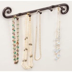 RTZEN 농장 벽용 작은 열쇠 홀더 - 수공예 스월 장식 가정용 5가지 열쇠고리 - 원철 블랙 월 마운트 열쇠고리 지갑 코트 및 목줄 홀더 또는 정리함... 