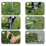 분리형 잡초 풀러 알루미늄 튜브 긴 손잡이가 있는 박스 제거 도구 : 일글로리