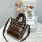 미니 패딩 가방 퀼팅 구름 백 가방 나일론 쇼퍼백 : 라임문