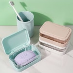 커버 있는 비누케이스 고급형 물빠짐 비누 받침대 트레이 홀더 비누통 비눗갑 비누곽 : 다옴하우스