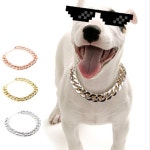 강아지 체인 목걸이 금목걸이 반려견 악세사리 고양이 은목걸이 : 보릿가게