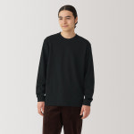 [무인양품] 남성 태번수 저지 크루넥 긴소매 티셔츠 AB1MJA4A : 무인양품