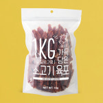 슈퍼츄 일킬로그램 강아지 대용량 간식 반려견 소고기육포, 1kg, 1개 : 와이즈테일