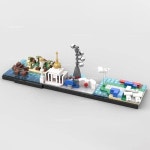 MOC 빌딩 블록 MOC 도시 스카이라인 건축 세트, 몰디브, 라이프치히, 캠브리지, 뉴욕 박물관, 대성당, 다름슈타트 빌딩 블록, 벽돌 장난감 선물... 