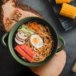 컵라면도자기 도자기컵라면 그릇 짬뽕 냉면 손잡이면기 면 : 동동아띠