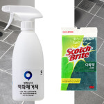 백화 500ml 1개 + 3M 수세미 1개 시멘트제거제 석회 자동차 제거 타일 벽돌 : 청원상사쇼핑몰