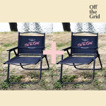 오프더그리드 캠핑 폴딩 블랙 로우체어 1+1 접이식 휴대용 의자  OfftheGrid : 오프더그리드