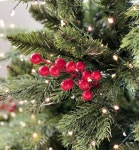 크리스마스 빨간 열매 조화 트리 장식 망개 남천 나무 가지 겨울조화 오너먼트 : 제이빌라