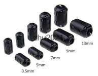 회색 온 RFI 10 클립 코어, 주변, EMI 페라이트 마그네틱 검정색 필터 개 링 3.5MM/5MM/7MM/9MM/11MM/13MM, TDK : 에라토7