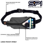SPIbelt 여성용 대형 포켓 러닝 벨트, 러닝용 휴대폰 홀더, 러닝 패니 팩, 휴대폰용 홀더, 러닝 허리 팩, 확장 가능, 조절 가능. 검은색 지퍼 포함... 