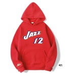 유타 재즈 존 스탁턴 농구 특양면 후드티 티셔츠 A0894 : 티퍼블릭16