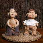 오줌발 옛날 토우 인형 도자기 토기 전통 소품 : 도자기그릇휴