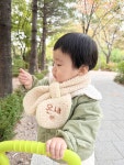 유아동 아기 뽀글이 목도리 이름자수 양털 어린이집 유치원 구디백포장 : 리베온