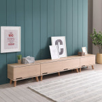 2400신혼집 인테리어 원목거실tv장식장 내추럴컬러 낮은거실장 다용도 익스텐션거실장 : 요즘가구